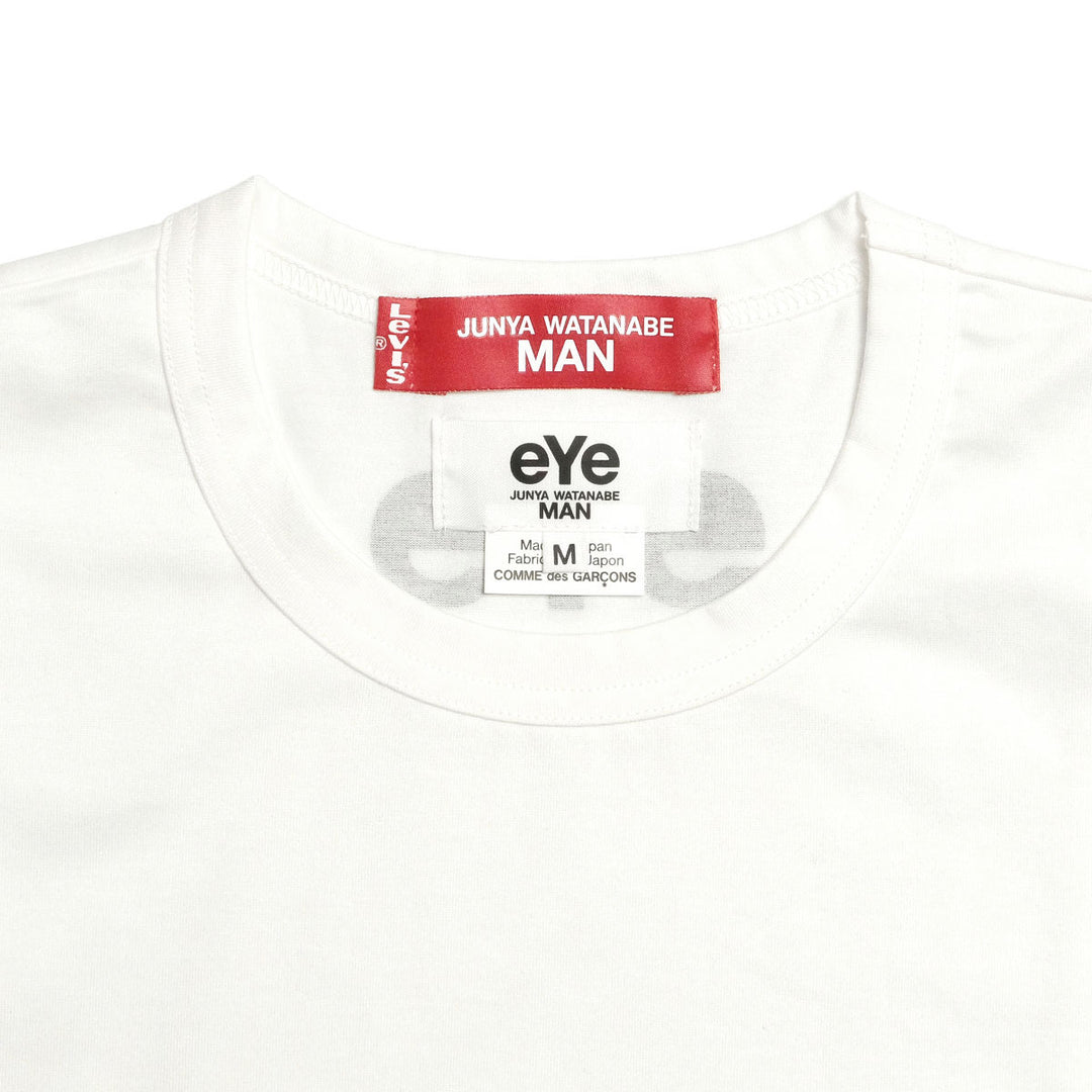 eYe JUNYA WATANABE MAN - 綿度詰天竺 製品プリントTシャツ - Levi’s Wネーム - WQ-T910-100