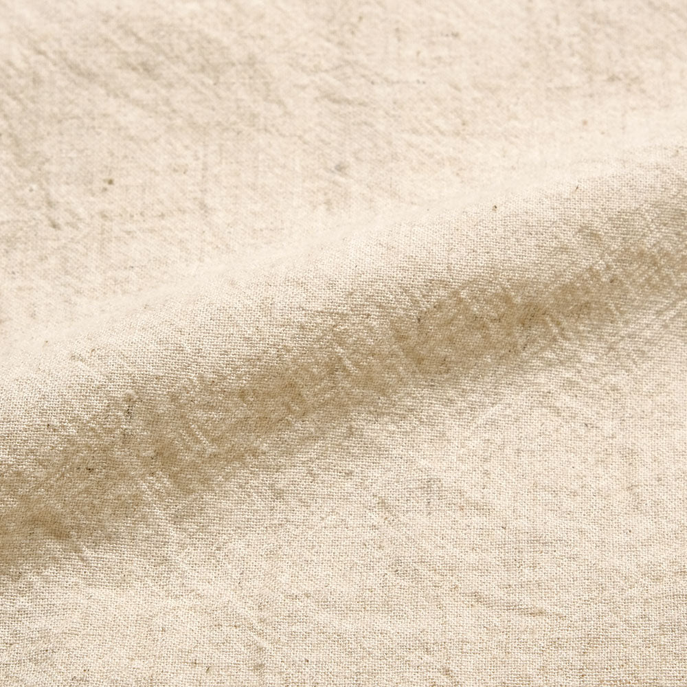 BURGUS PLUS - Open Collar Cotton Linen Shirt - BP25502