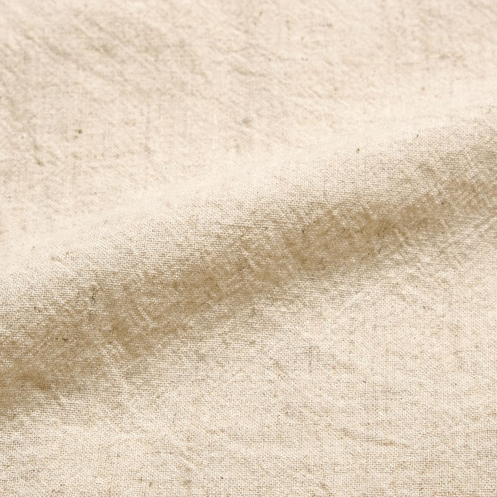 BURGUS PLUS - Open Collar Cotton Linen Shirt - BP25502