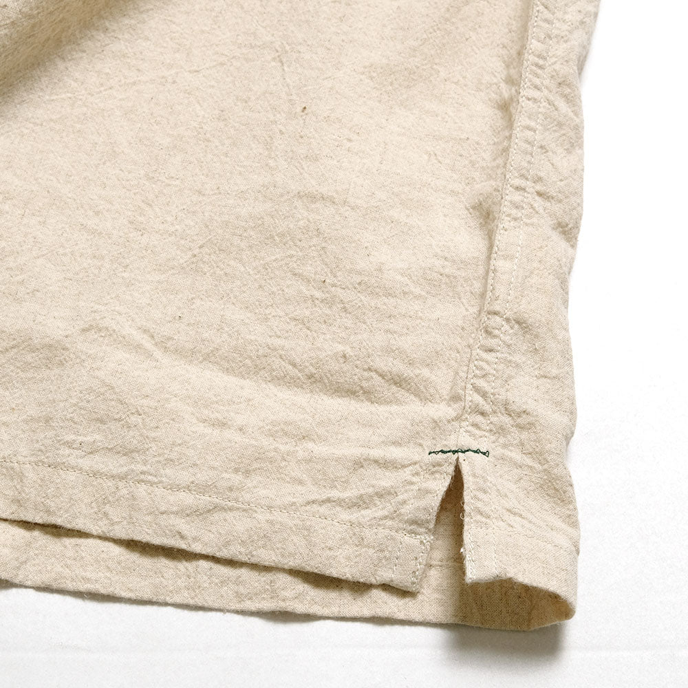 BURGUS PLUS - Open Collar Cotton Linen Shirt - BP25502