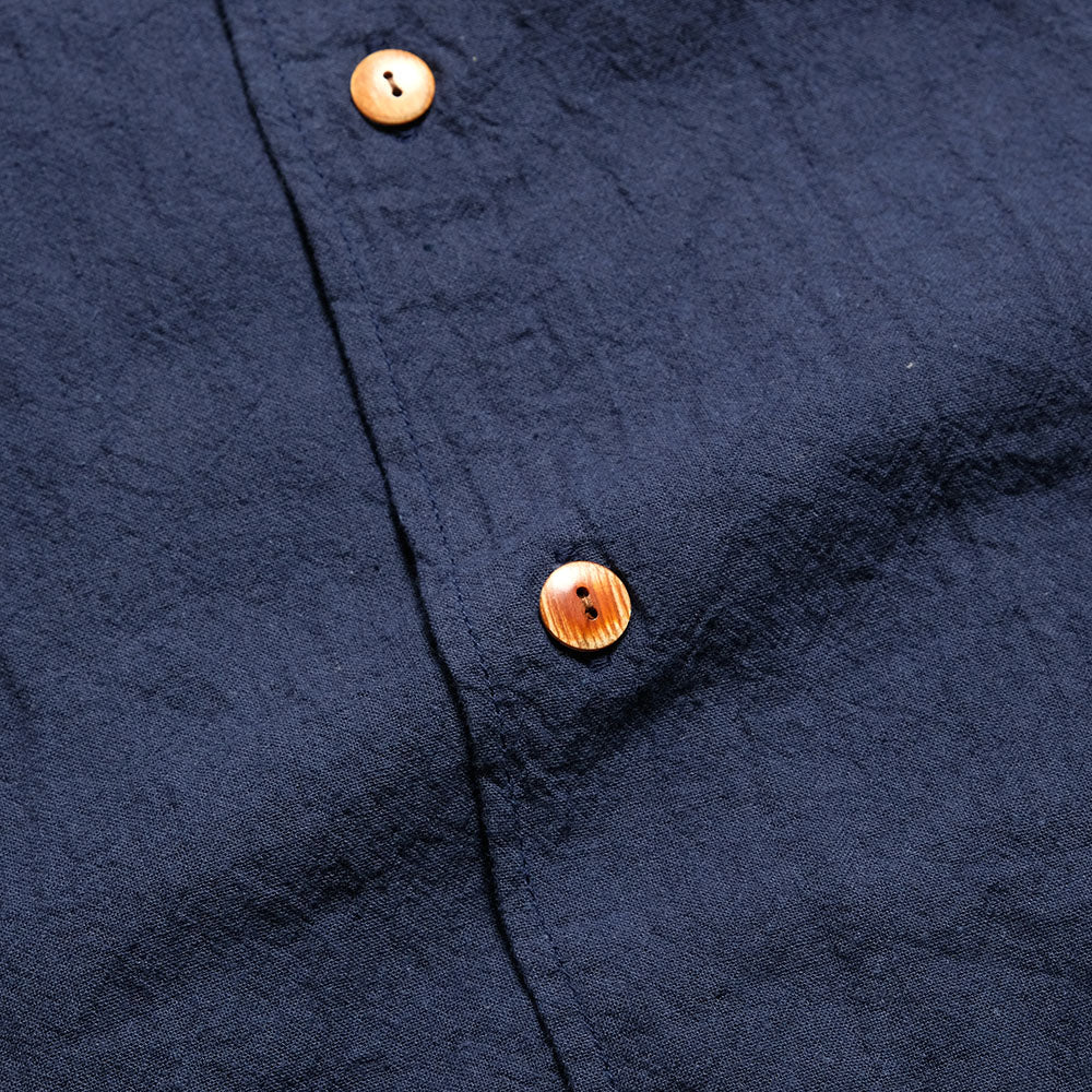 BURGUS PLUS - Open Collar Cotton Linen Shirt - BP25502