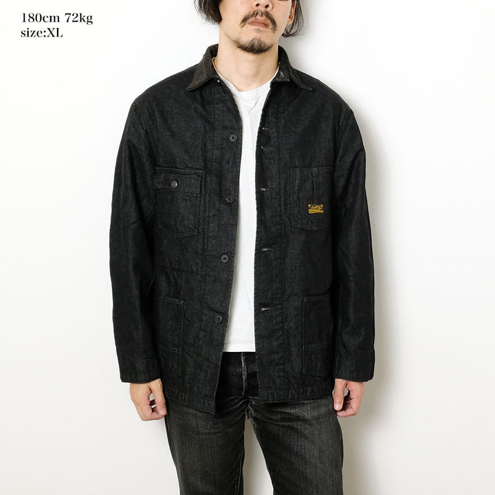 BURGUS PLUS - Blanket Lining 11oz Black Denim Coverall - BP25903