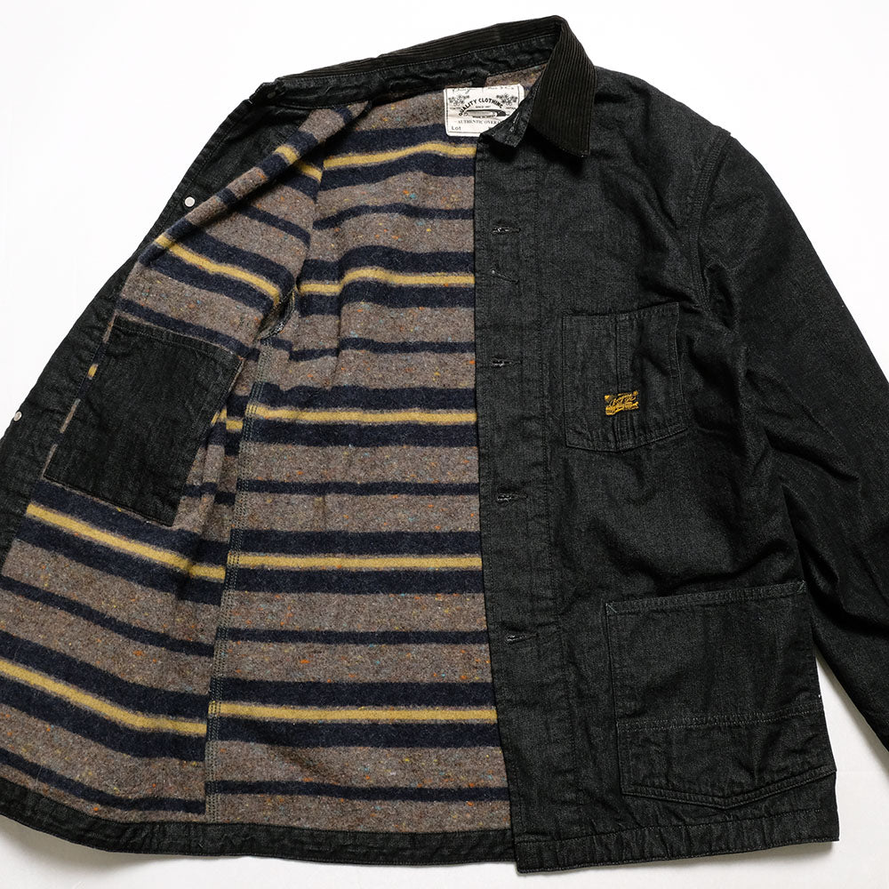 BURGUS PLUS - Blanket Lining 11oz Black Denim Coverall - BP25903