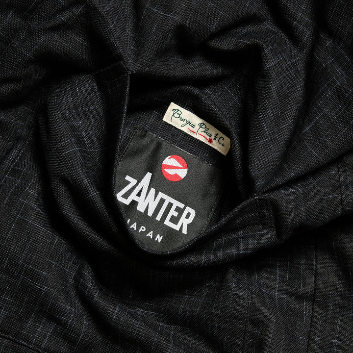 BURGUS PLUS - ZANTER x BURGUS PLUS - Tsumugi Down HAN-TEN - Black Solid - BP25908ZNT-BK