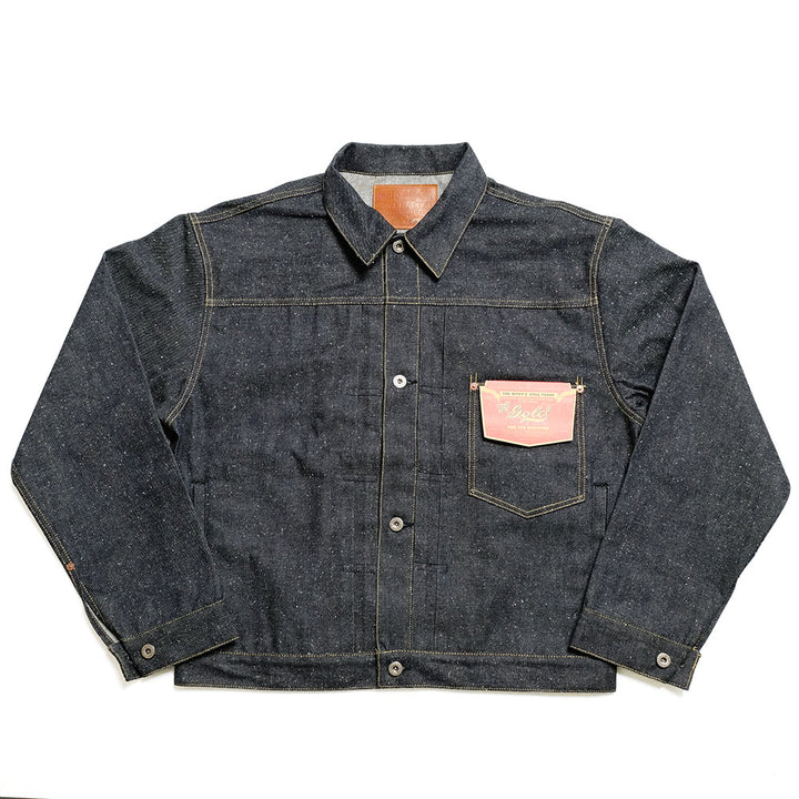 GOLD - RECYCLED WASTE SUVIN COTTON YARN 11.5oz. DENIM BLOUSE WWⅡ MODEL - GL15860N