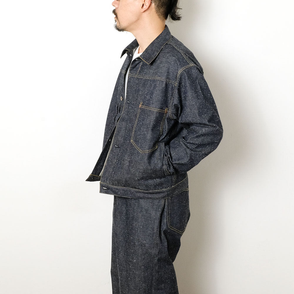 GOLD - RECYCLED WASTE SUVIN COTTON YARN 11.5oz. DENIM BLOUSE WWⅡ MODEL - GL15860N
