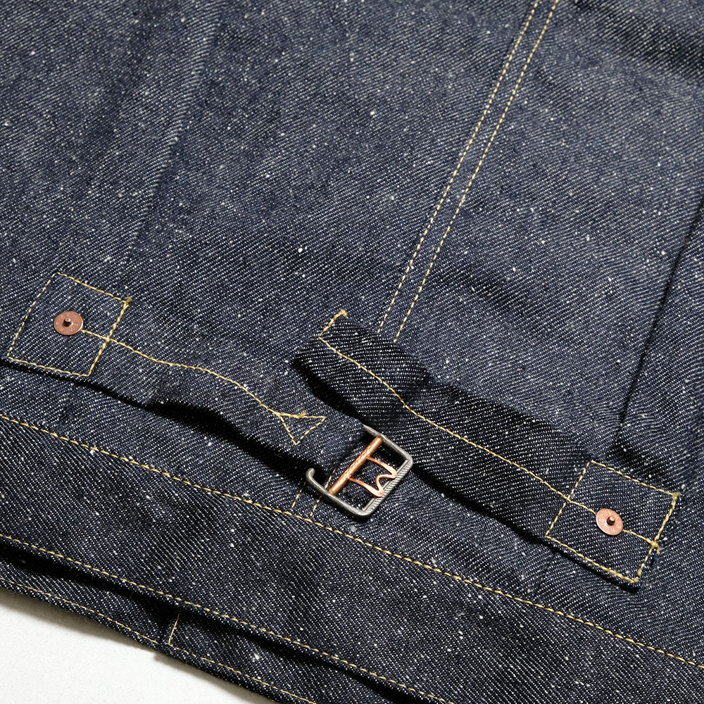 GOLD - RECYCLED WASTE SUVIN COTTON YARN 11.5oz. DENIM BLOUSE WWⅡ MODEL - GL15860N