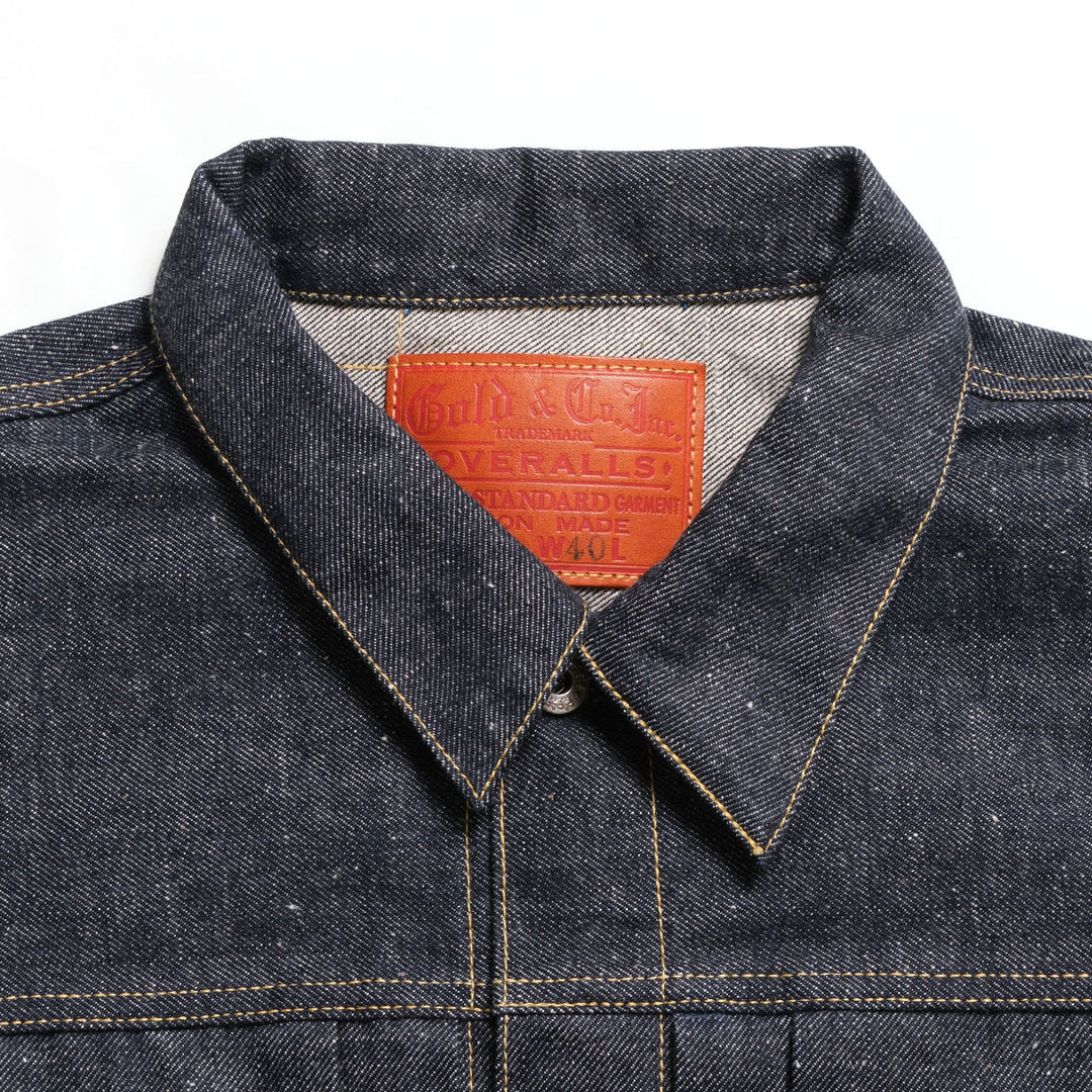 GOLD - RECYCLED WASTE SUVIN COTTON YARN 14oz. DENIM BLOUSE WWⅡ MODEL - GL16001N