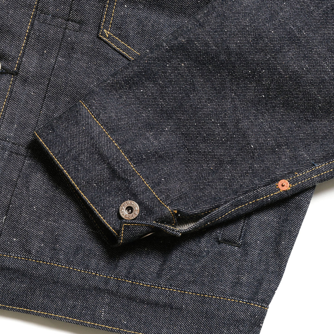 GOLD - RECYCLED WASTE SUVIN COTTON YARN 14oz. DENIM BLOUSE WWⅡ MODEL - GL16001N