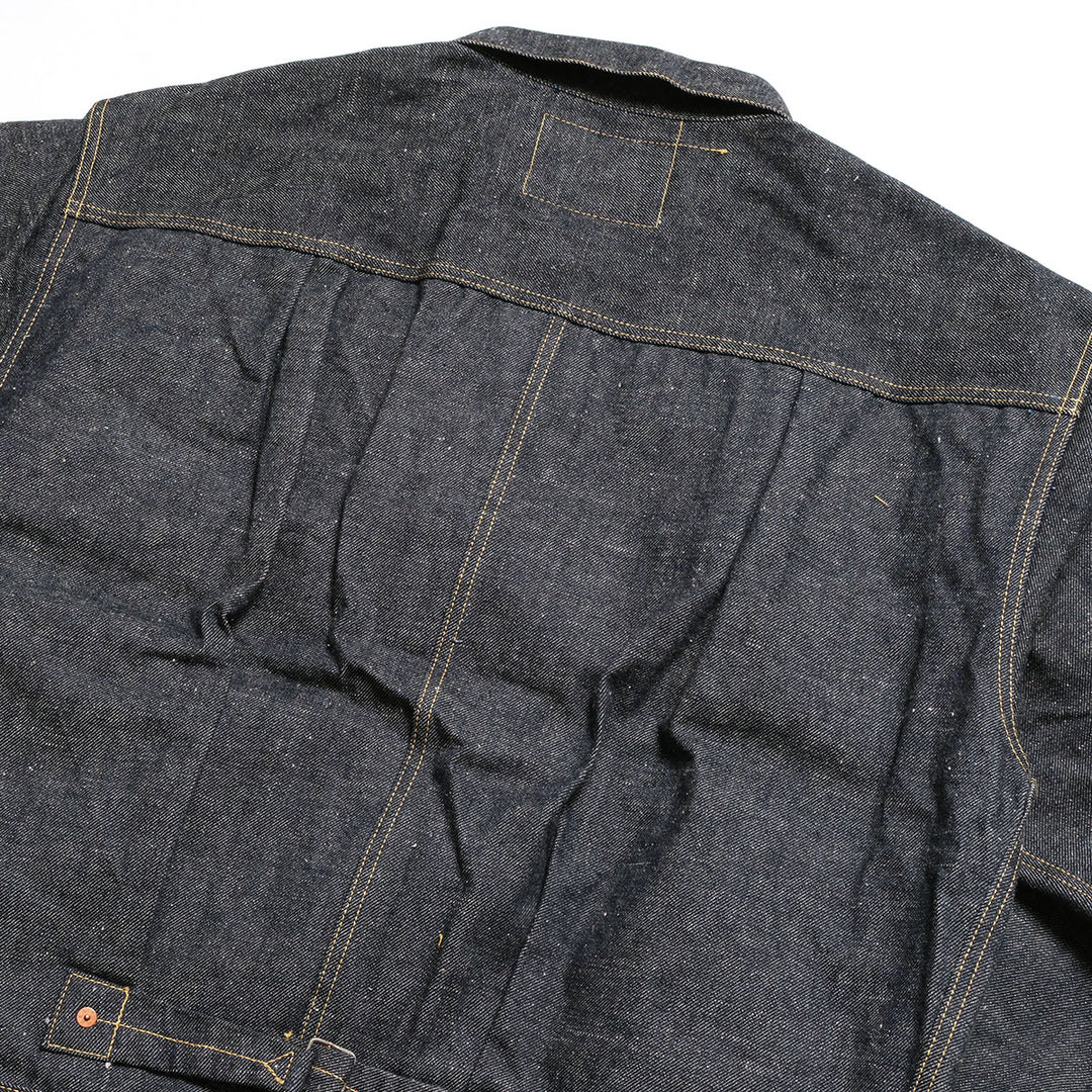GOLD - RECYCLED WASTE SUVIN COTTON YARN 14oz. DENIM BLOUSE WWⅡ MODEL - GL16001N