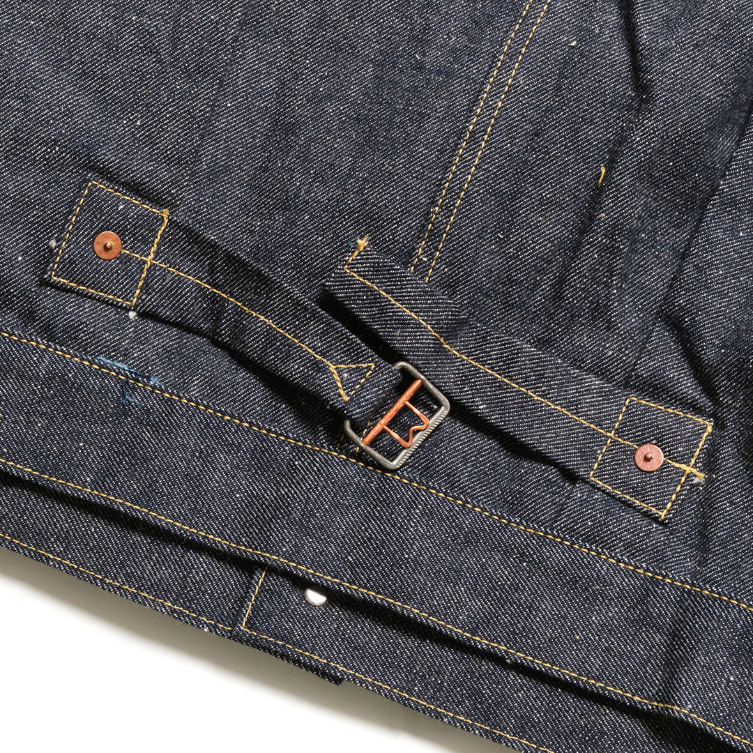 GOLD - RECYCLED WASTE SUVIN COTTON YARN 14oz. DENIM BLOUSE WWⅡ MODEL - GL16001N