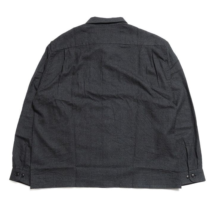 GOLD - Super 120's WOOL CHECK OPEN SHIRT - GL29753