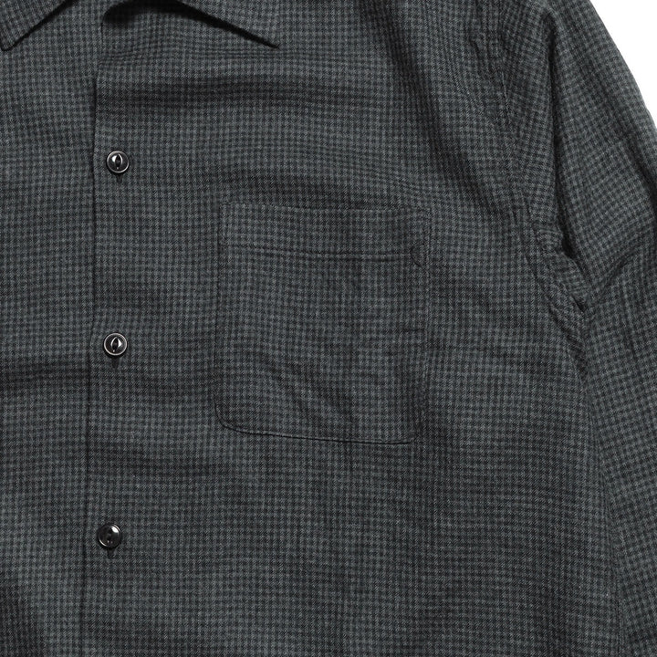 GOLD - Super 120's WOOL CHECK OPEN SHIRT - GL29753