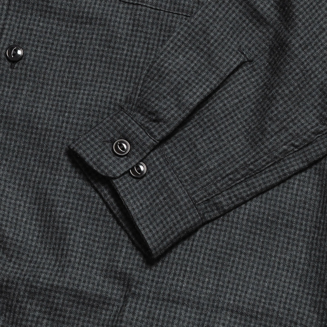 GOLD - Super 120's WOOL CHECK OPEN SHIRT - GL29753