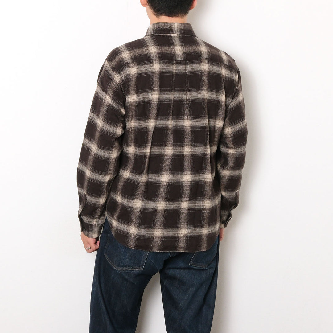 GOLD - SOFT NEL PLAID REGULAR COLLAR SHIRT - GL29755