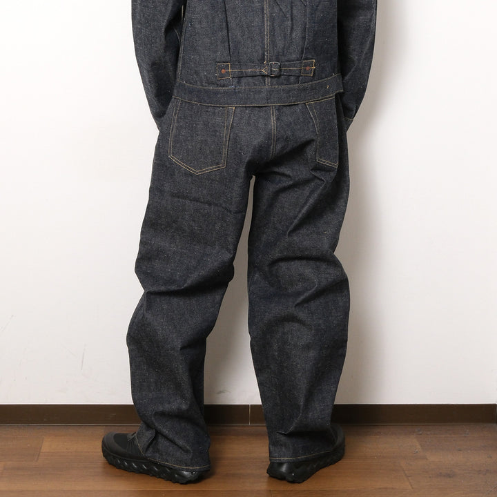 GOLD - RECYCLED WASTE SUVIN COTTON YARN 14oz. DENIM 5POCKET WIDE PANTS WWⅡ MODEL - GL42675N
