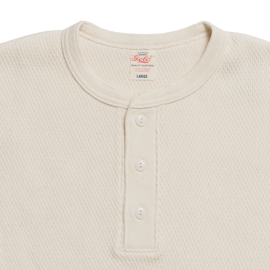 GOLD - HEAVY THERMAL HENLEY NECK SHIRT - GL69772
