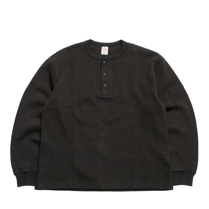GOLD - HEAVY THERMAL HENLEY NECK SHIRT - GL69772