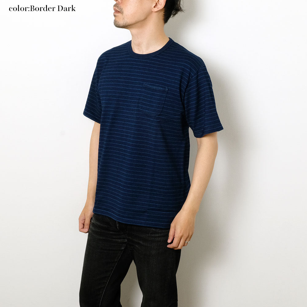 BURGUS PLUS - Indigo Pocket T-Shirt - HBP-029