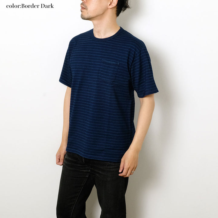 BURGUS PLUS - Indigo Pocket T-Shirt - HBP-029