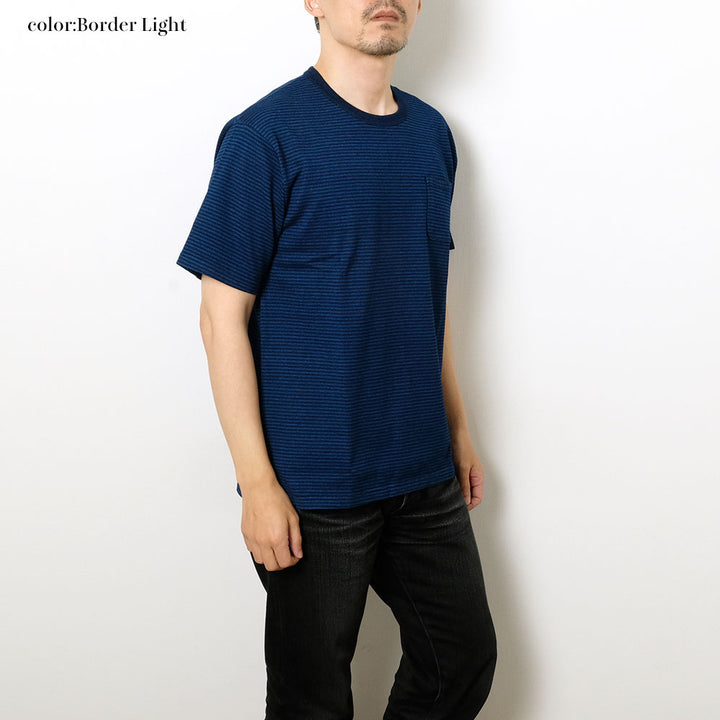 BURGUS PLUS - Indigo Pocket T-Shirt - HBP-029