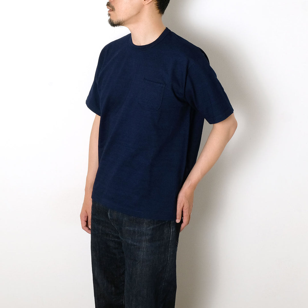 BURGUS PLUS - Indigo Pocket T-Shirt - HBP-029A