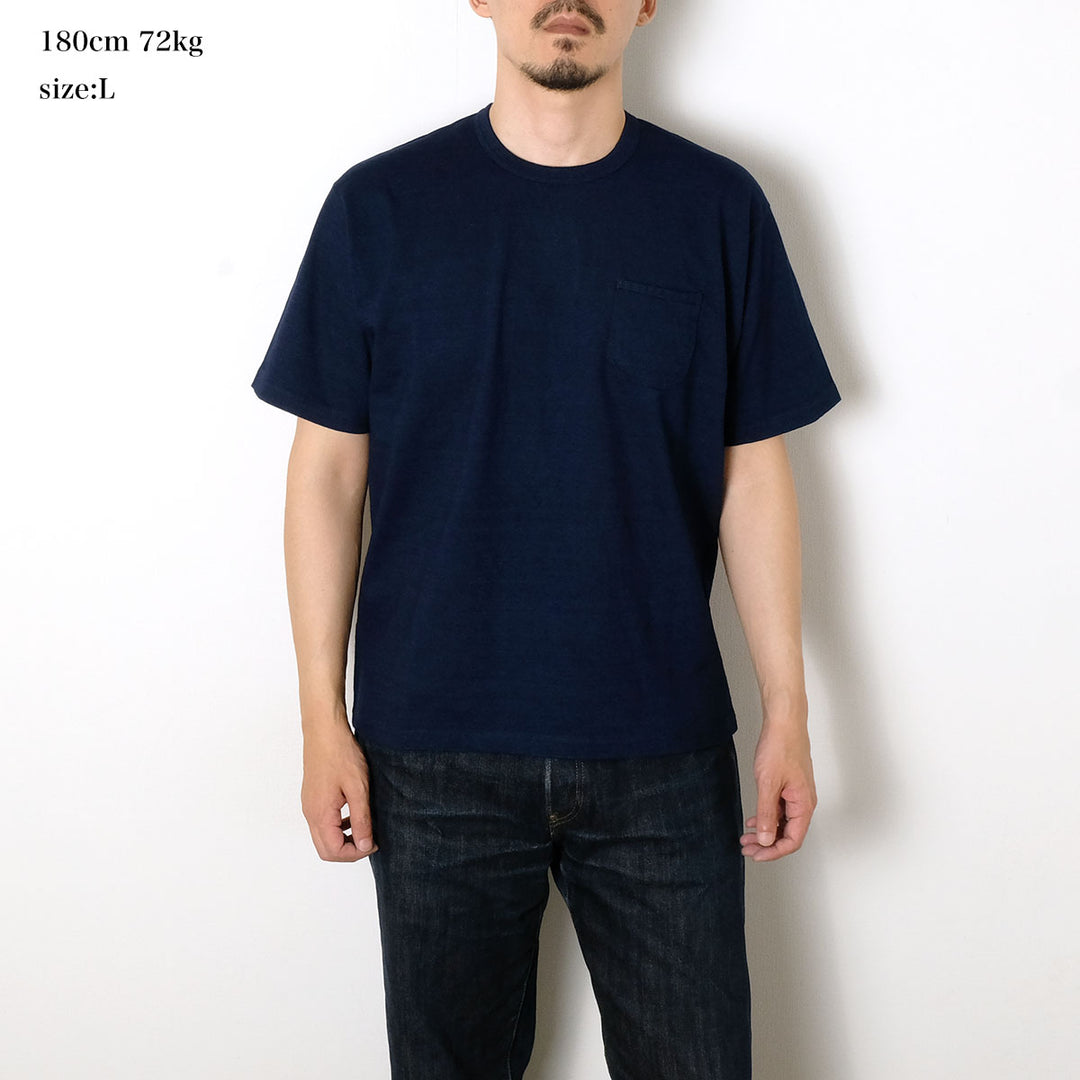 BURGUS PLUS - Indigo Pocket T-Shirt - HBP-029A