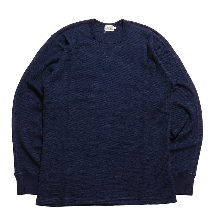 BURGUS PLUS - L/S Indigo Waffle Tee - HBP-039