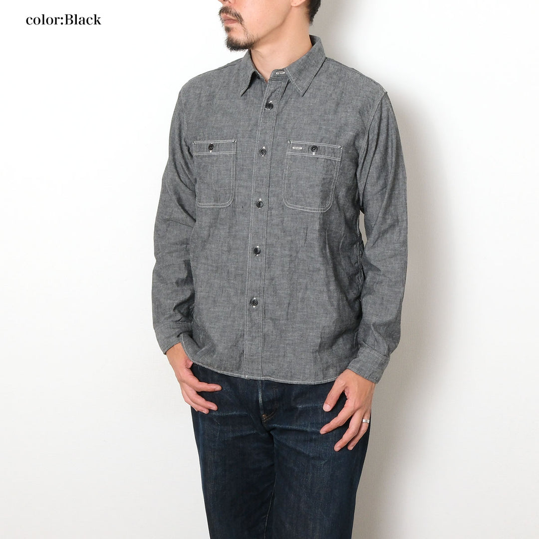 BURGUS PLUS - Chambray Work Shirt - HBP-300CH