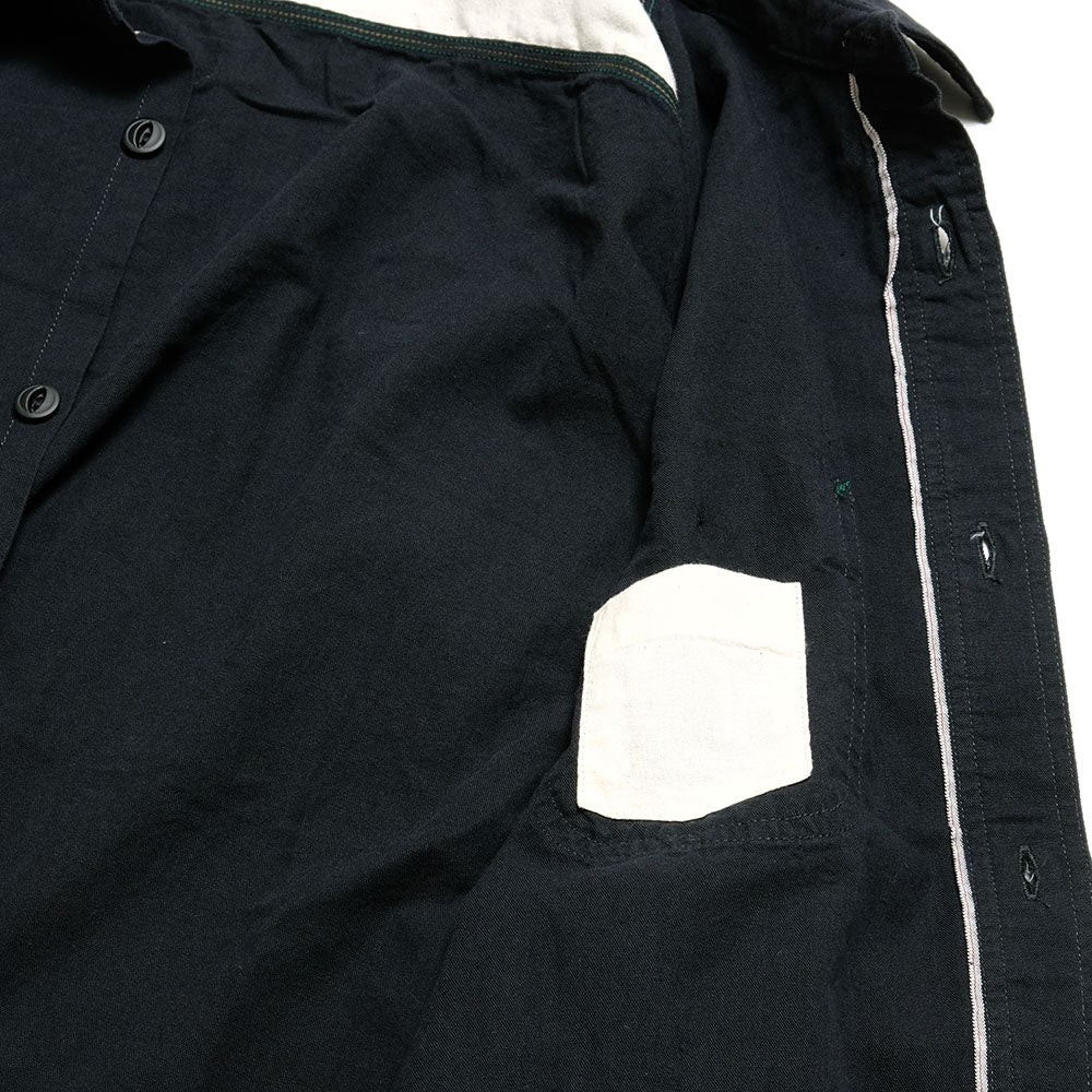 BURGUS PLUS - Solid Black Chambray Work Shirt - HBP-300CHB