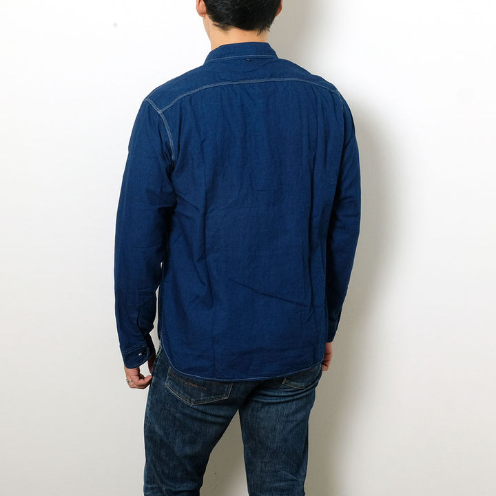 BURGUS PLUS - Solid Black Chambray Work Shirt - HBP-300CHB