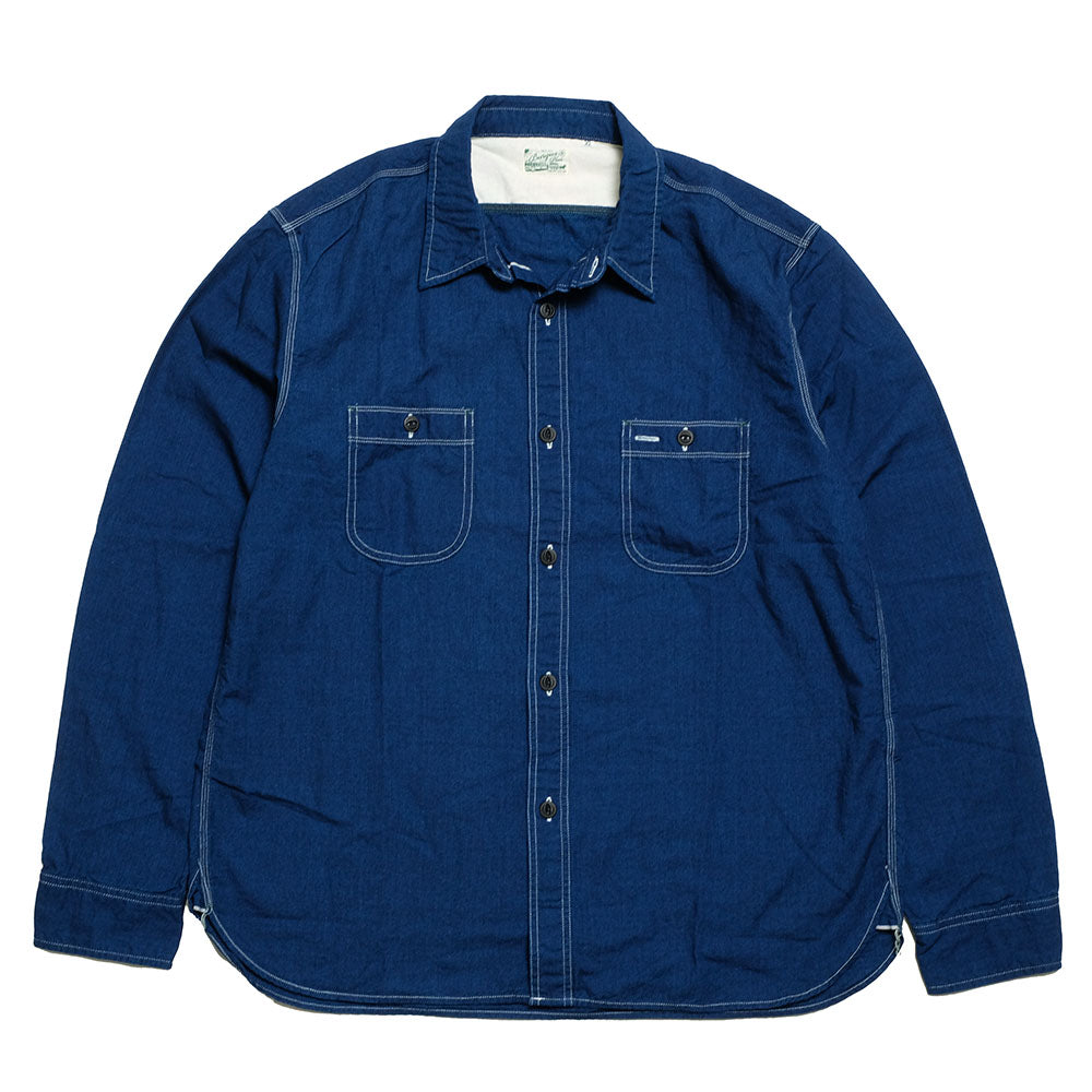 BURGUS PLUS - Solid Black Chambray Work Shirt - HBP-300CHB