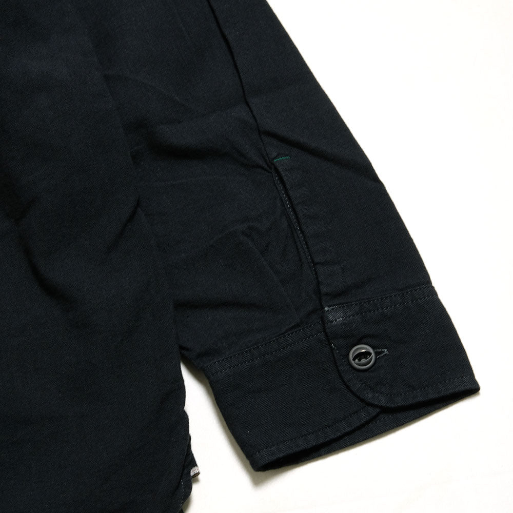 BURGUS PLUS - Solid Black Chambray Work Shirt - HBP-300CHB