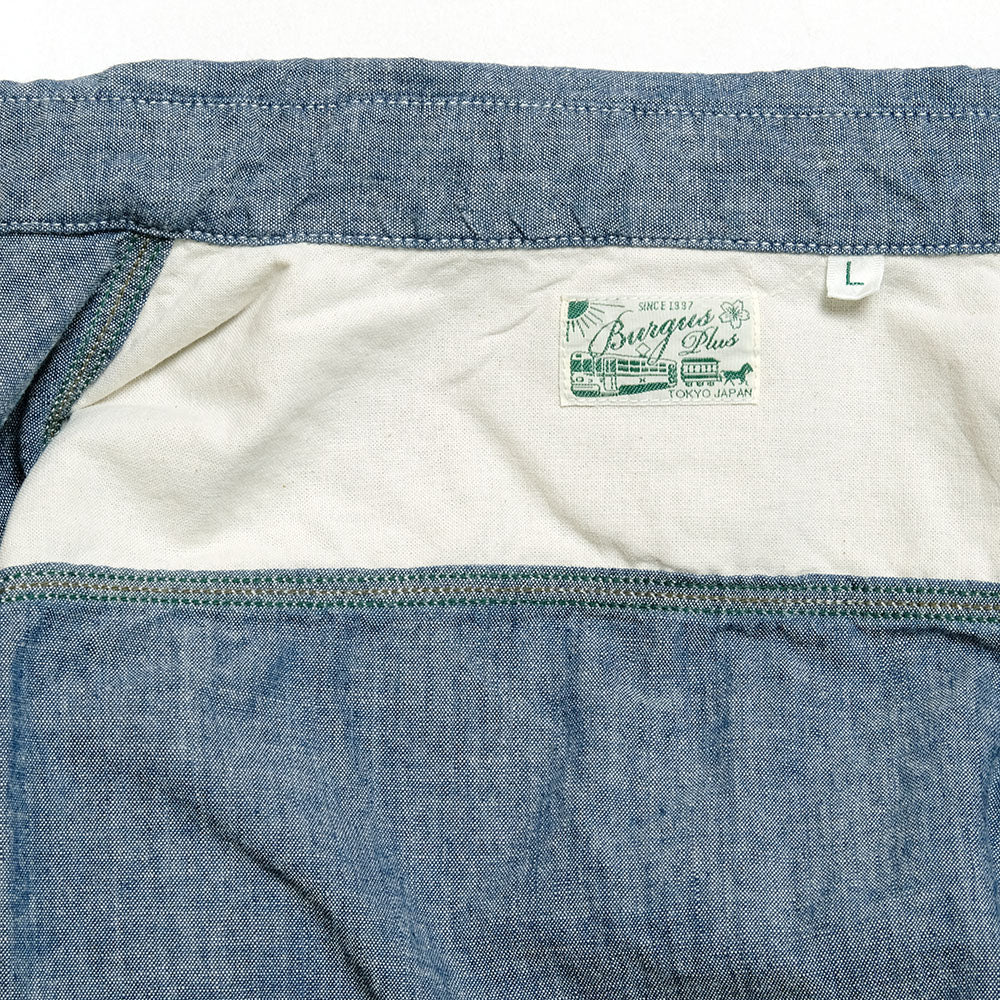 BURGUS PLUS - S/S Chambray Work Shirt - HBP-300CHS