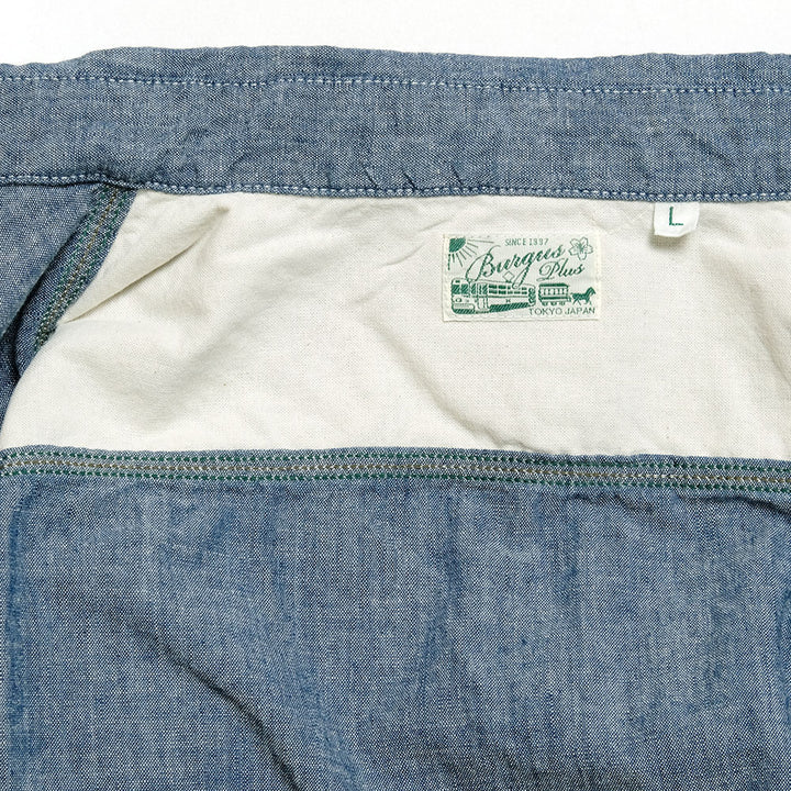BURGUS PLUS - S/S Chambray Work Shirt - HBP-300CHS