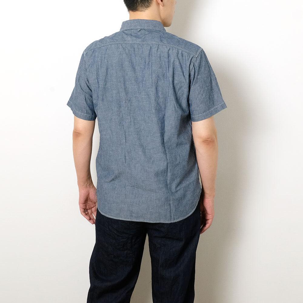 BURGUS PLUS - S/S Chambray Work Shirt - HBP-300CHS
