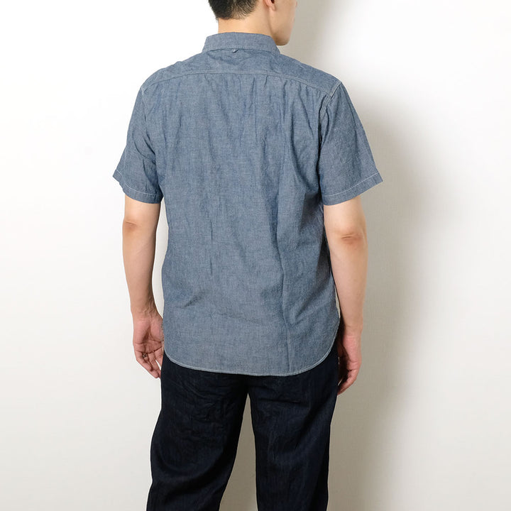 BURGUS PLUS - S/S Chambray Work Shirt - HBP-300CHS