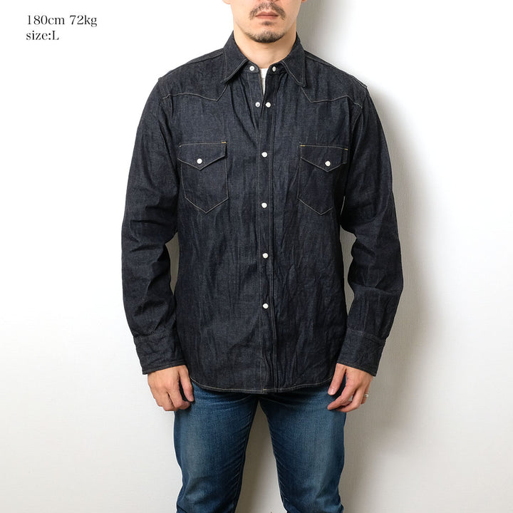 BURGUS PLUS - 8oz Denim Western Shirt - HBP-301WS