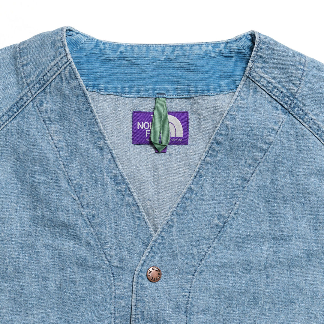 THE NORTH FACE PURPLE LABEL - Linen Cotton Denim Field Cardigan - N26FA028-IB