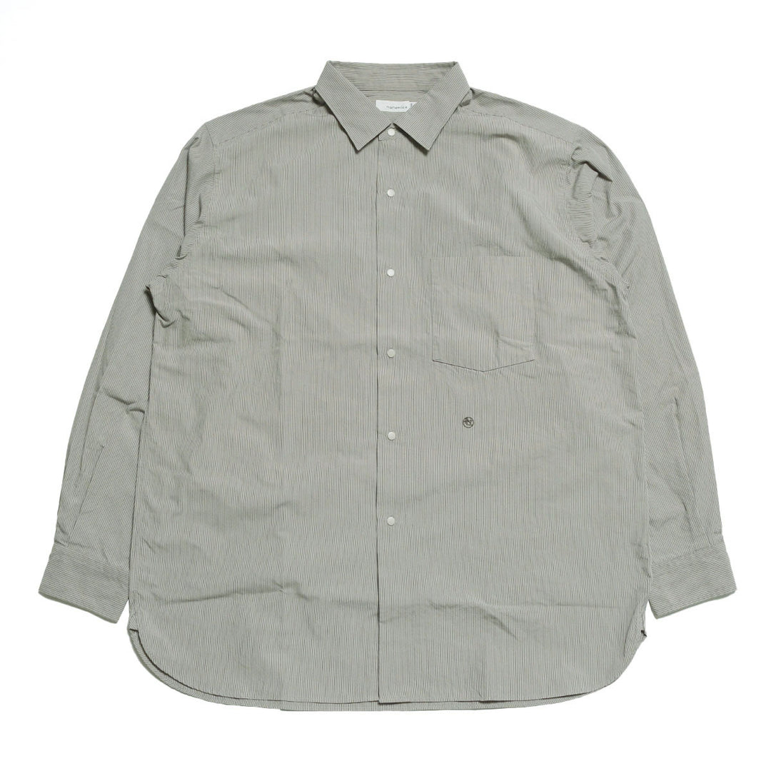 nanamica - Regular Collar Stripe Wind Shirt - S26SG086
