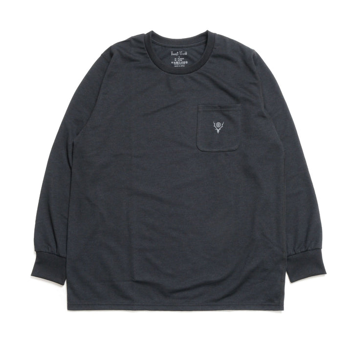 South2 West8 - Long Sleeve Round Pocket Tee - Circle Horn - TY857