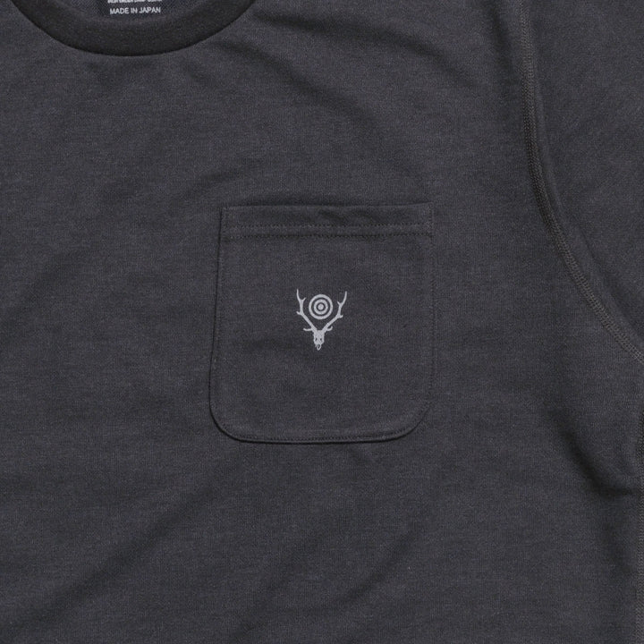 South2 West8 - Long Sleeve Round Pocket Tee - Circle Horn - TY857