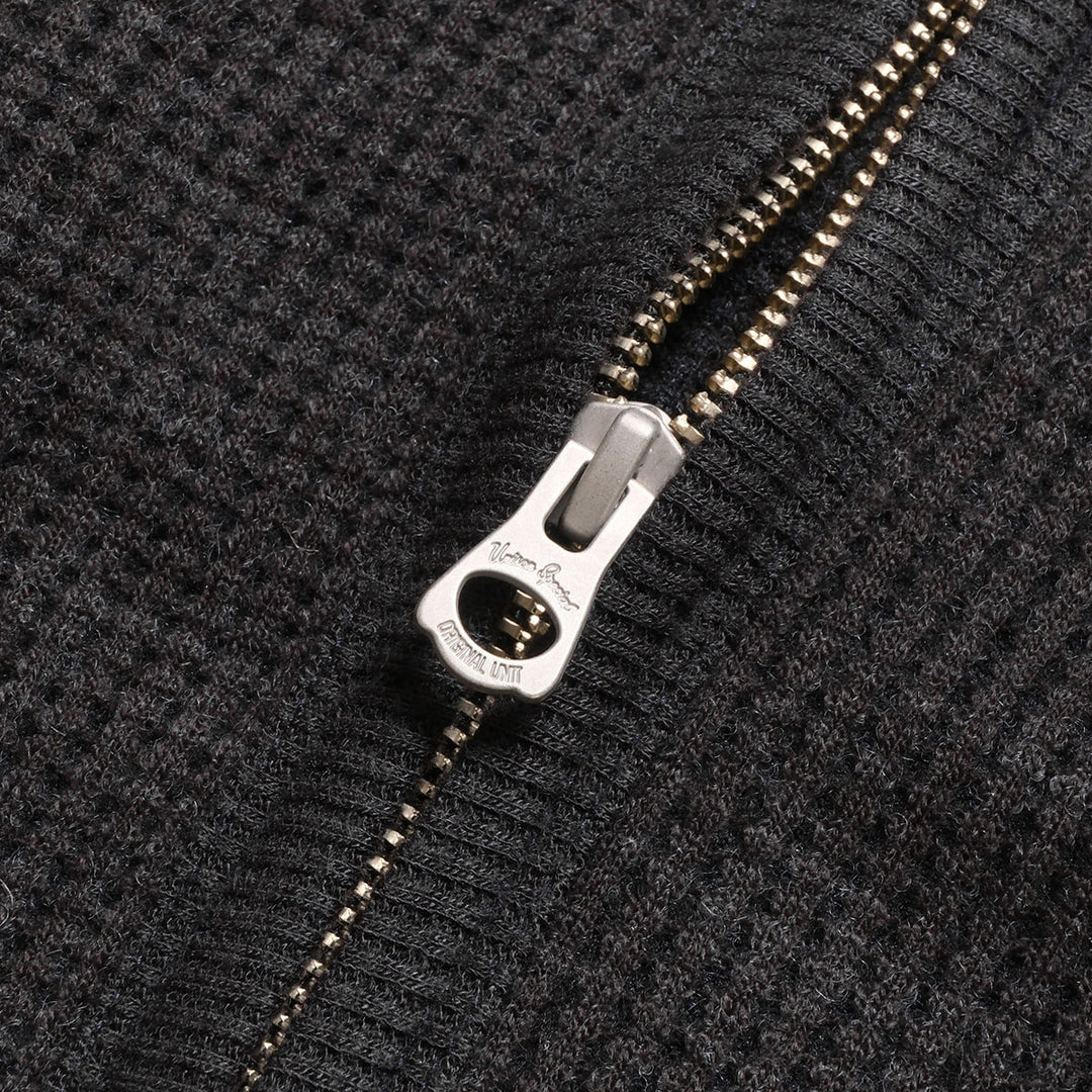 Unison Special - WOOL WAFFLE ZIP CARDIGAN - US013-074