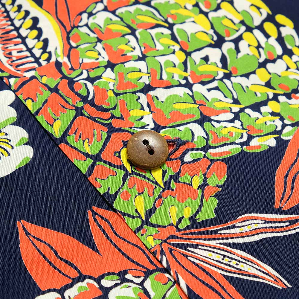 SUN SURF<br>S/S RAYON HAWAIIAN SHIRT "PINEAPPLE"