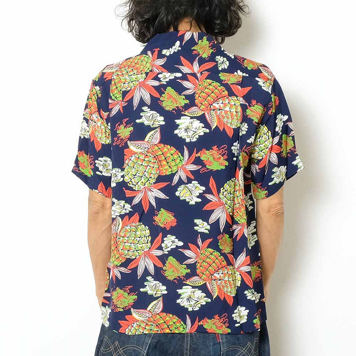 SUN SURF<br>S/S RAYON HAWAIIAN SHIRT "PINEAPPLE"