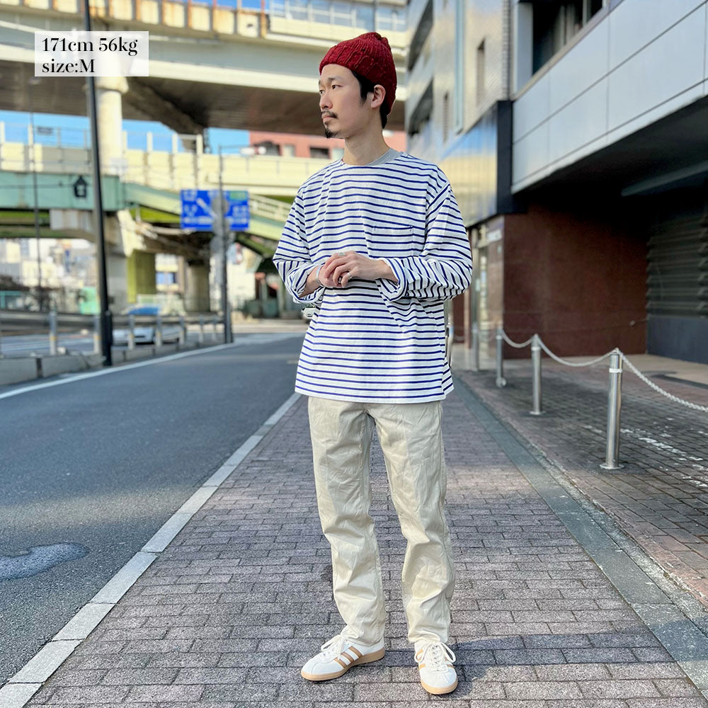 BURGUS PLUS - L/S Wide Basque Shirts - Border - HBP-025BD