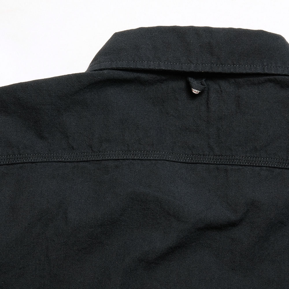 BURGUS PLUS - S/S Black × Black Chambray Work Shirt - HBP300CHBS
