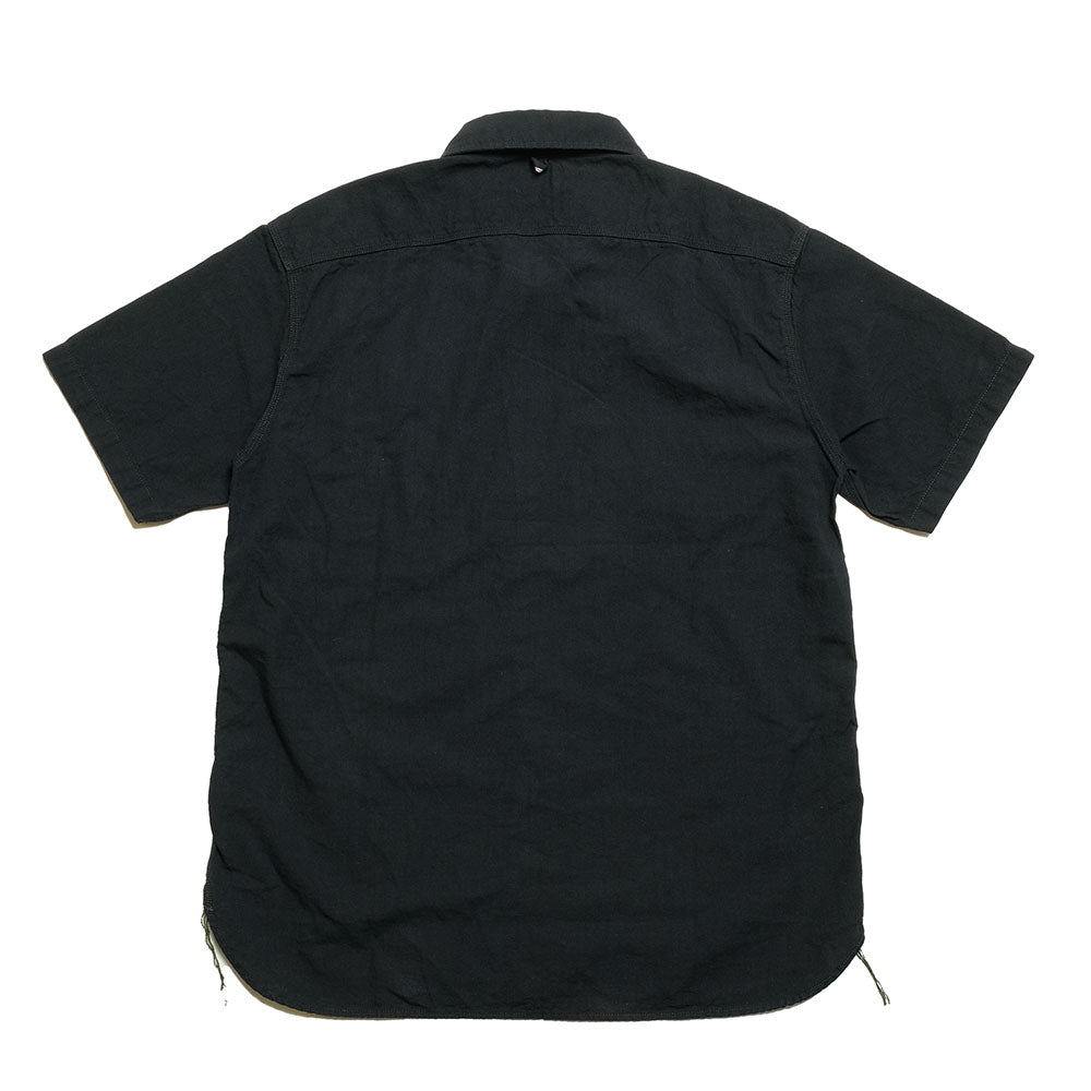 BURGUS PLUS - S/S Black × Black Chambray Work Shirt - HBP300CHBS