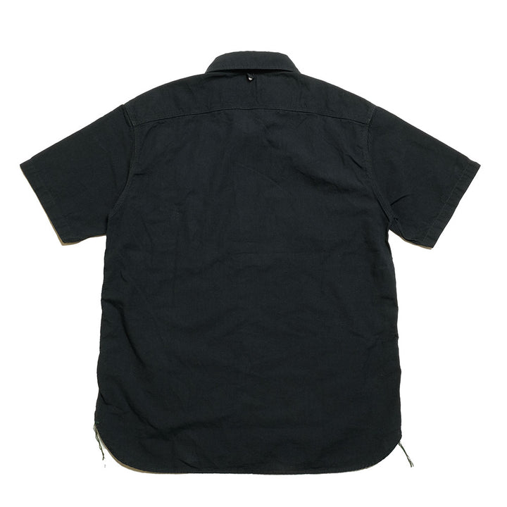BURGUS PLUS - S/S Black × Black Chambray Work Shirt - HBP300CHBS