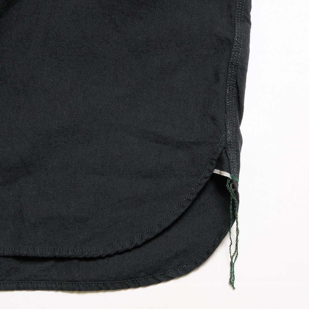 BURGUS PLUS - S/S Black × Black Chambray Work Shirt - HBP300CHBS